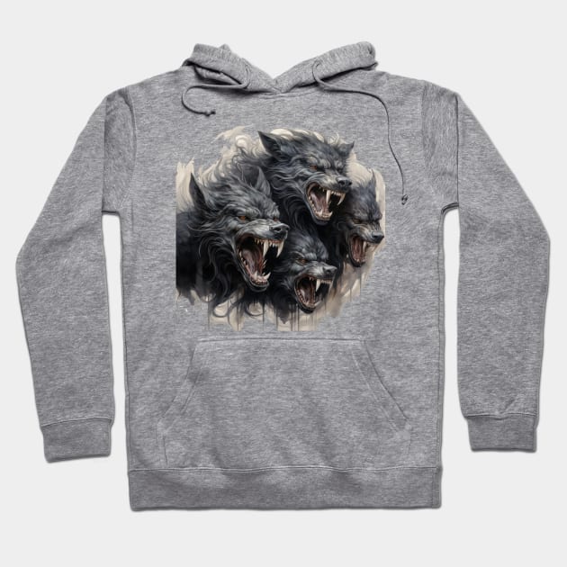 Angry Wolves Hoodie by Urban Archeology Shop Gallery